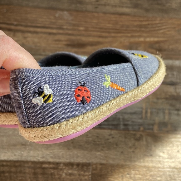Gymboree embroidered espadrilles flats size toddler 6 - Picture 3 of 6